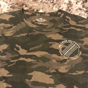 Hollister long sleeve camo print T-shirt